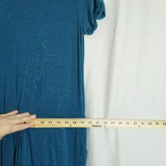 32 Degrees Ladies Soft Lux Dress Heather Indigo pockets drawstring elastic  m - Picture 5 of 11